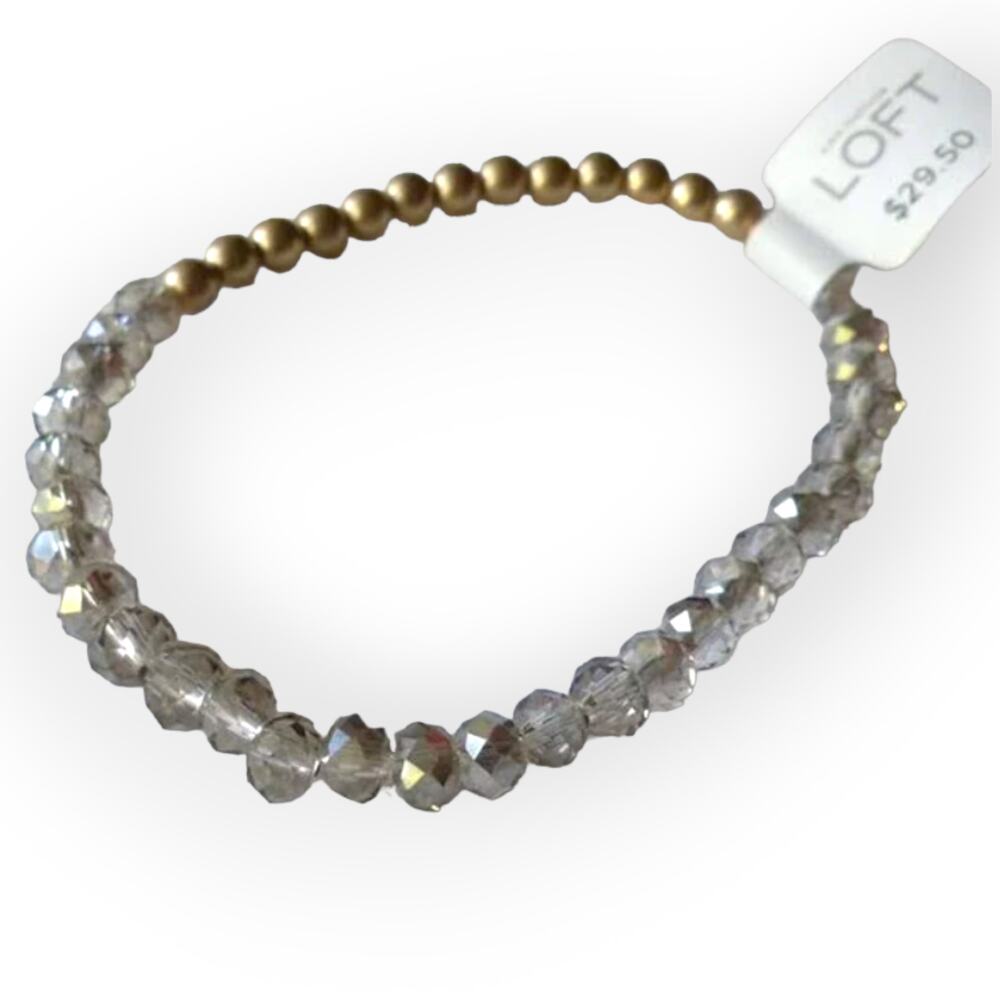 NWT Ann Taylor Loft crystal accent stretch bracelet